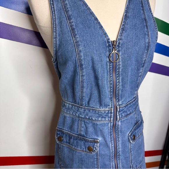 Forever 21 zip up denim dress o-ring size small - Picture 4 of 4